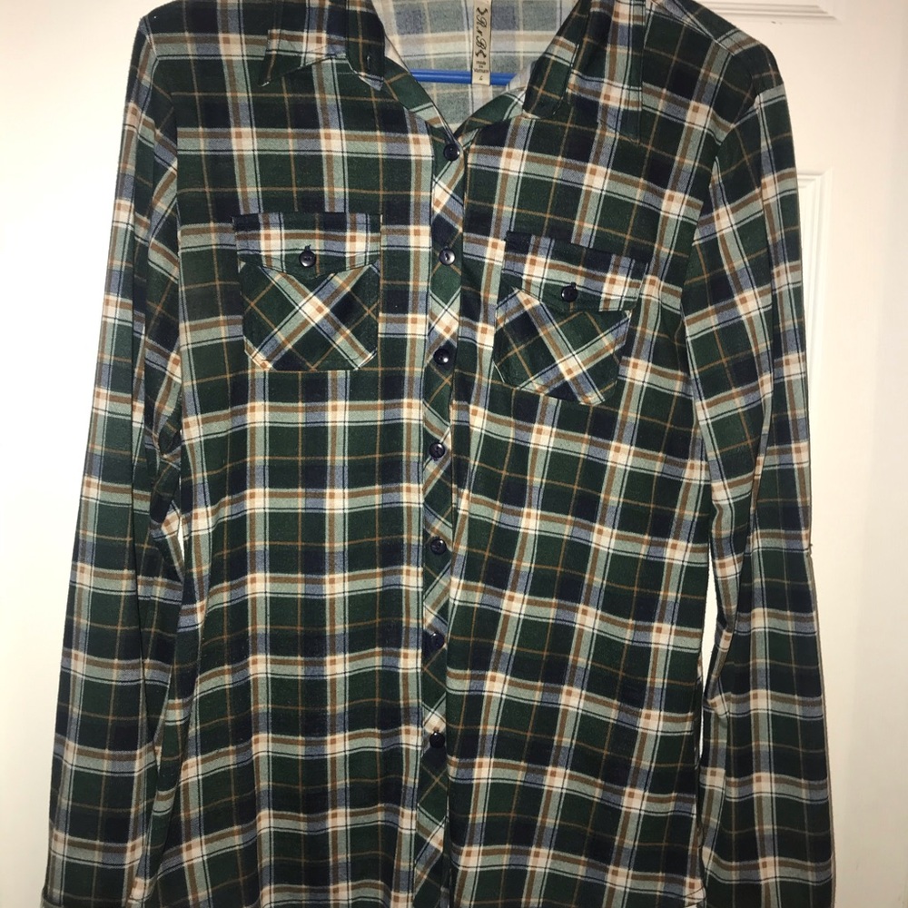 Plaid Button Down Long-sleeve shirt